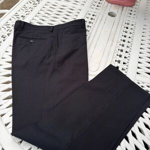 JF J. Ferrar Men’s 32x30 Slim Fit Dress Pants Black White Pinstripe Flat Front